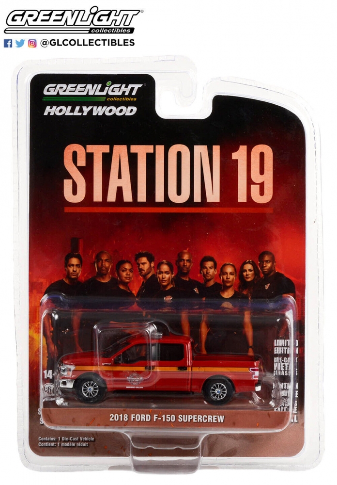 1:64 FORD F-150 SuperCrew пикап 'Seattle Fire Department' (2018) (из т/c 'Пожарная часть 19') - 44960F