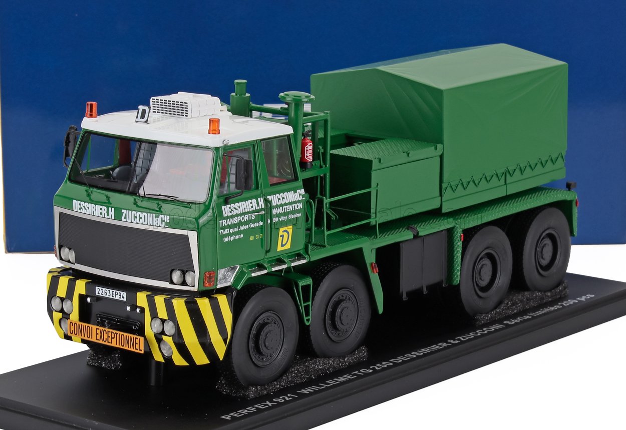 1:43 WILLEME Tg250 Truck Dessirier & Zucconi Transport 4-assi (1962), Green - PE921