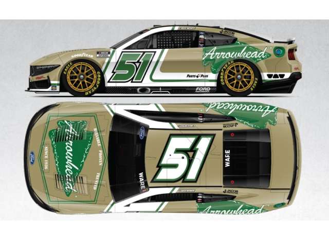 1:64 Ford Mustang #51 Cody Ware *Arrowhead Brass*, green/white 2025 - C512565ABRCR