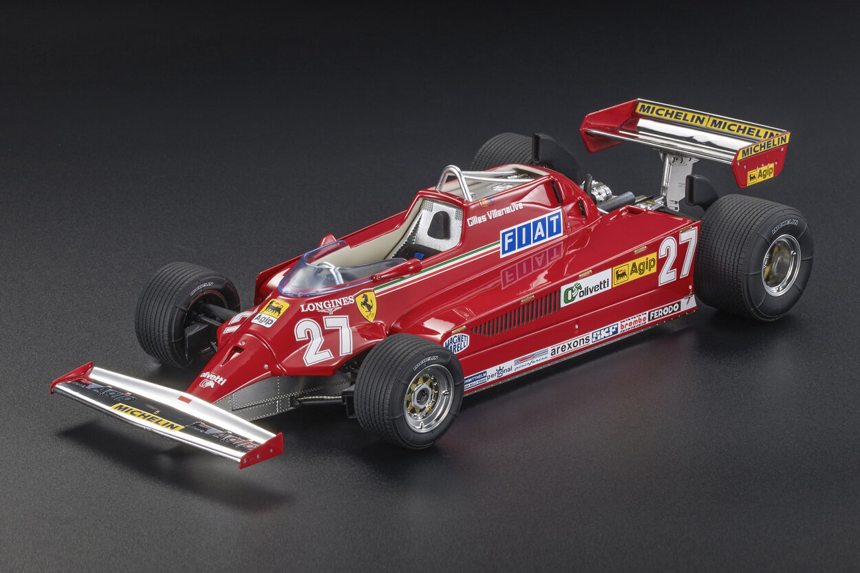 1:18 FERRARI F1 126ck №27 3rd Canada Gp (1981) Gilles Villeneuve - Apribile - With Openings - Dettaglio Motore - Engine Detail, Red Silver - GPFTMV001A