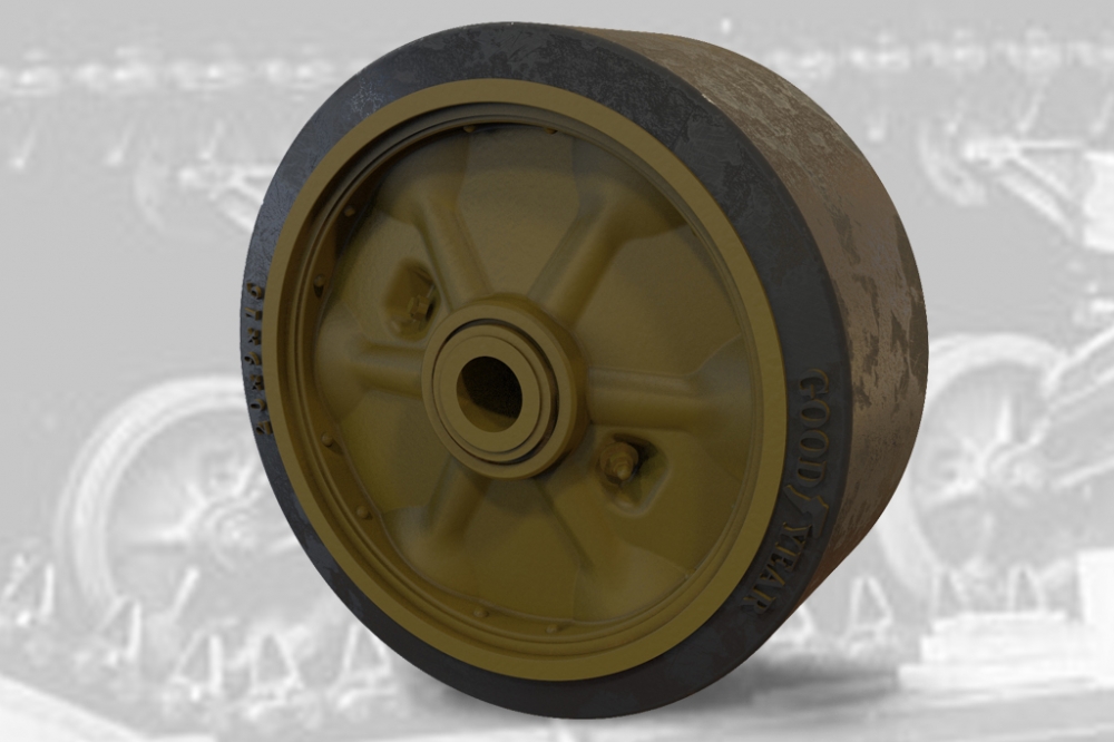 1:35 Набор дополнений катки штампованные для американского танка M4 Sherman - 35025