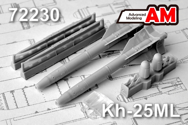 1:72 Авиационная управляемая ракета Х-25МЛ с пусковой АПУ-68УМ2 - AMC72230