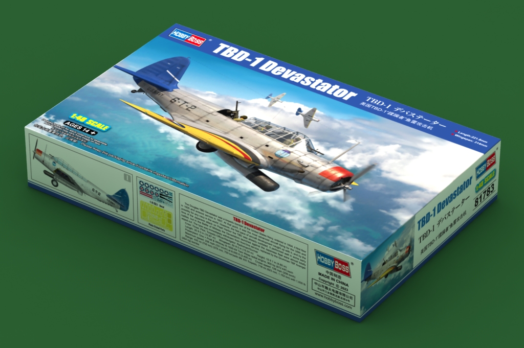 1:48 Сборная модель aмериканский поршневой бомбардировщик TBD-1 Devastator - 81783