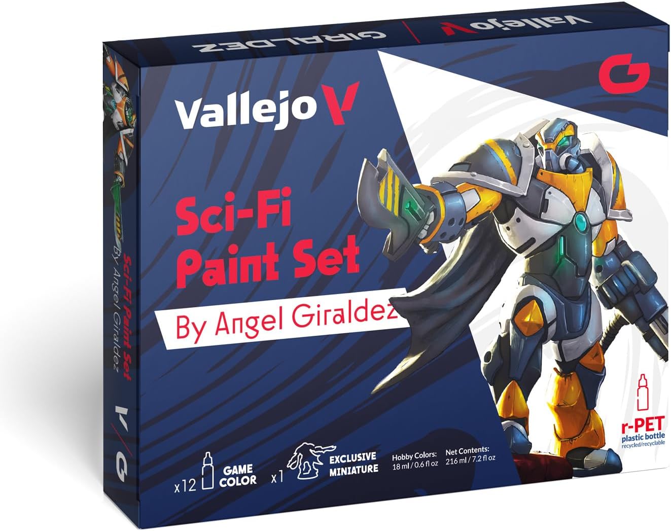 Набор акриловых красок Game Color Научно-фантастический набор / Sci-Fi Paint Set с миниатюрой - 72313