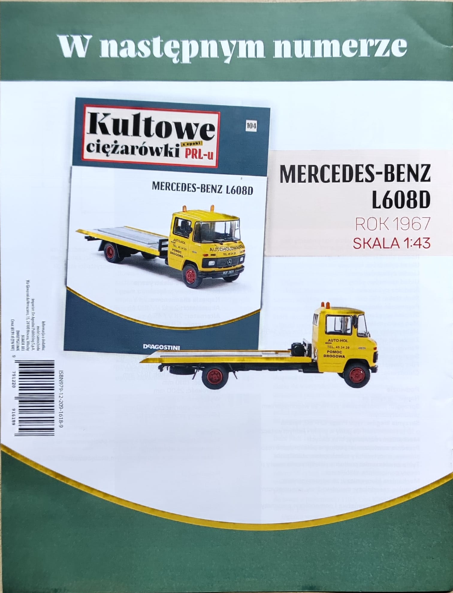 1:43 MERCEDES-BENZ L608D, Kultowe Ciezarowki PRL-u 104 - kulC104