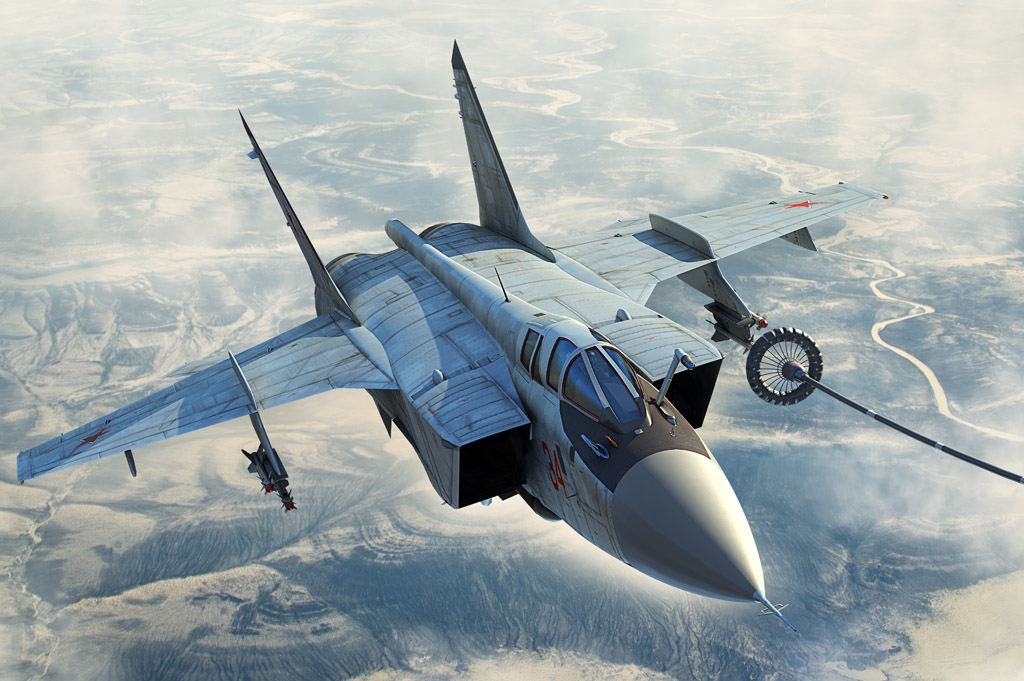 1:48 Сборная модель Самолет Russian MiG-31B/BM Foxhound - 81754
