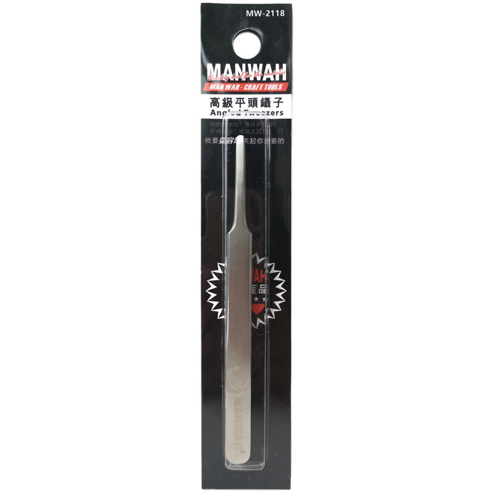 Пинцет с плоскими изогнутыми головками - MW-2118