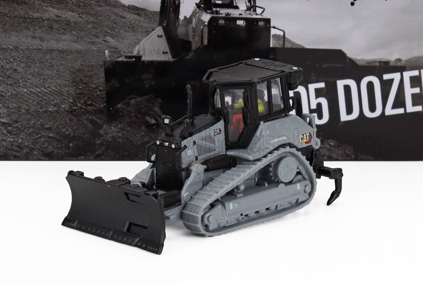 1:87 CATERPILLAR Catd5 Lgp Dozer Ruspa Cingolata - Scraper Type Tractor - 100 Years Caterpillar, Grey - 85953bgc