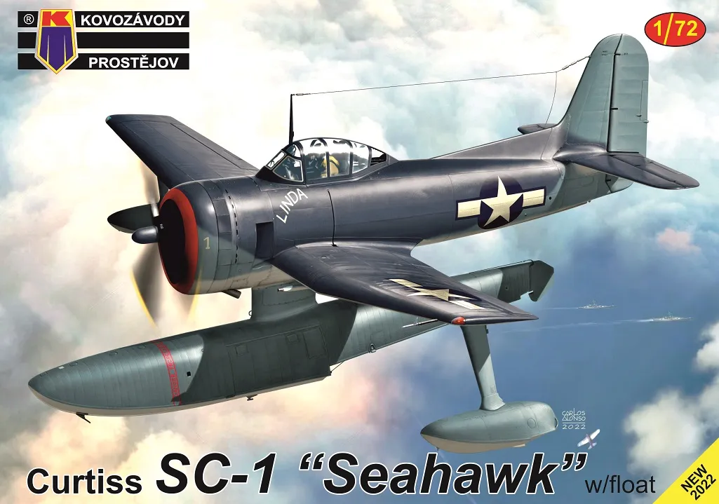 1:72 Сборная модель Curtiss SC-1 'Seahawk' w/float - KPM0375