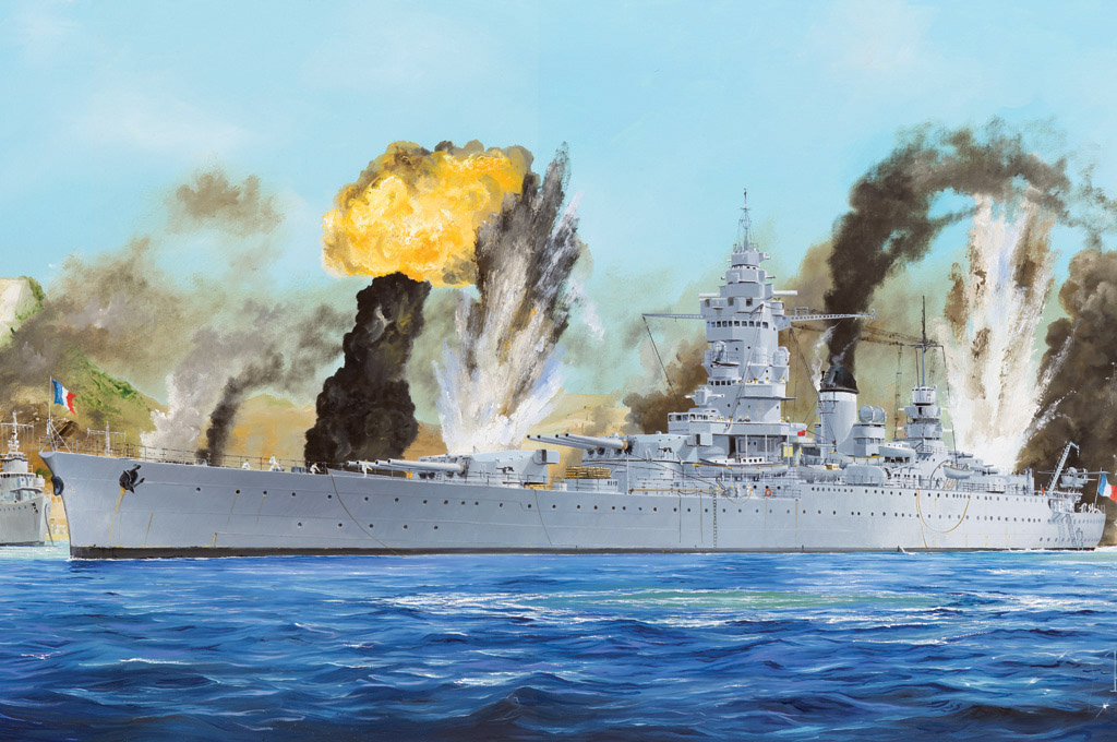 1:350 Сборная модель Корабль French Navy Dunkerque Battleship - 86506