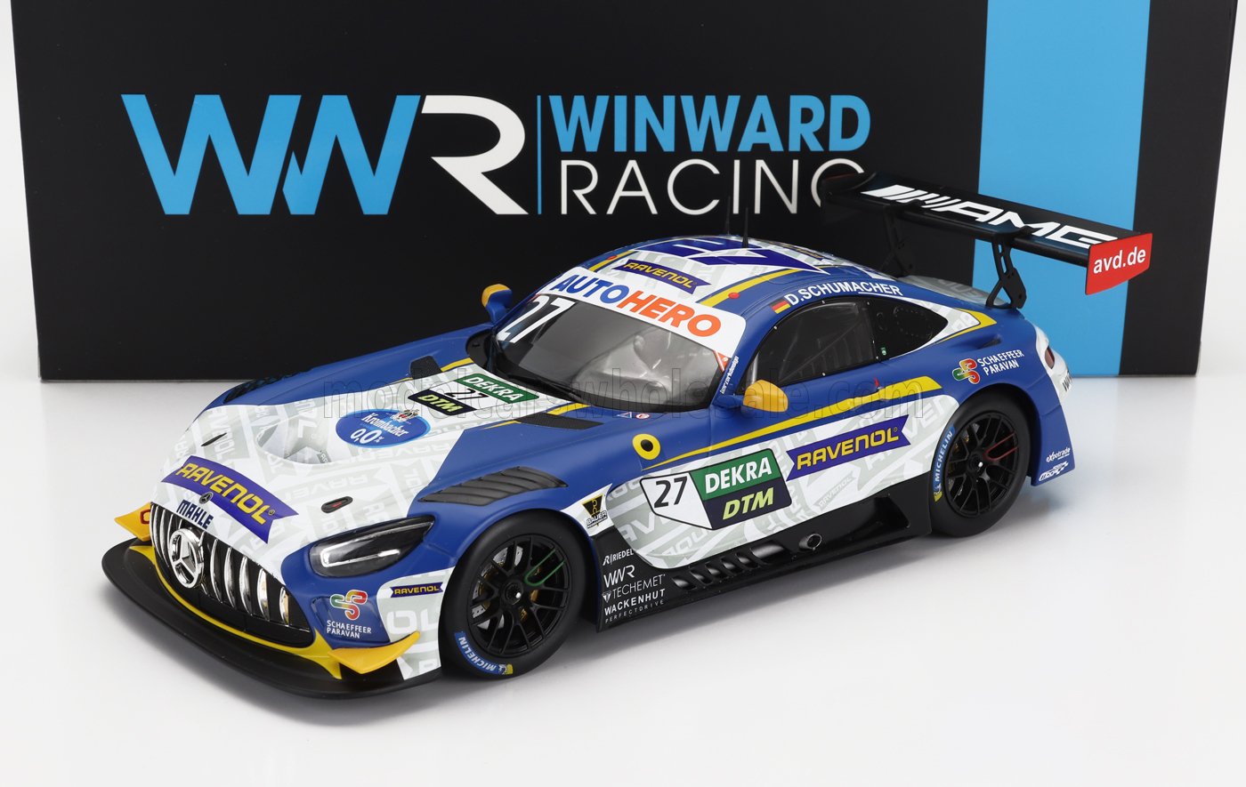 1:18 MERCEDES-BENZ Amg Gt3 Evo Team Winward №27 Dtm Season (2022) David Schumacher, Blue White Black - WWR-I-AMG-22-1827-DT