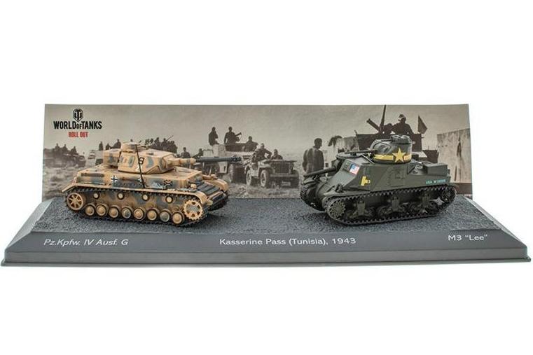 1:72 Набор танков: Сражение в Кассеринском проходе, Тунис 1943 Pz.Kpfw. IV Ausf. G и  M3 Lee - World of tanks - AEWOT905