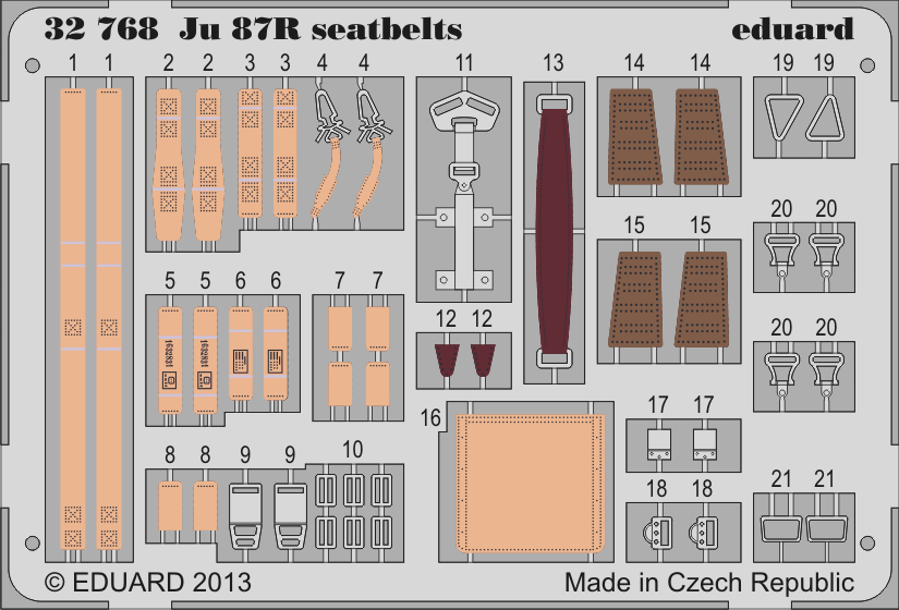 1:32 Фототравление привязные ремни Ju 87R seatbelts - 32768