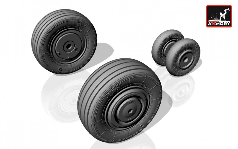 1:72 Набор дополнений Колеса для МиГ-23С, М, МС, МФ, У, УБ диски - AW72015