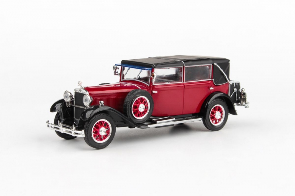 1:43 SKODA 860 1932 Červená Tmavá   - časopis - 905BJ
