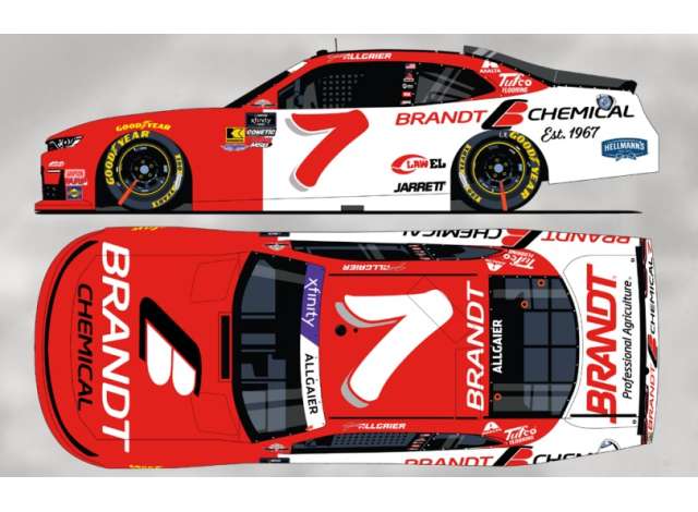 1:64 Chevrolet #7 Justin Allgaier *BRANDT*, red/white 2025 - NX72565BRHAG