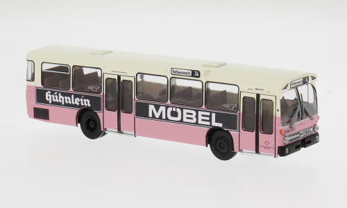 1:87 MERCEDES-BENZ O 305 HHA Schnellbus - Hühnlein Möbel (1972), pink/white - 50835