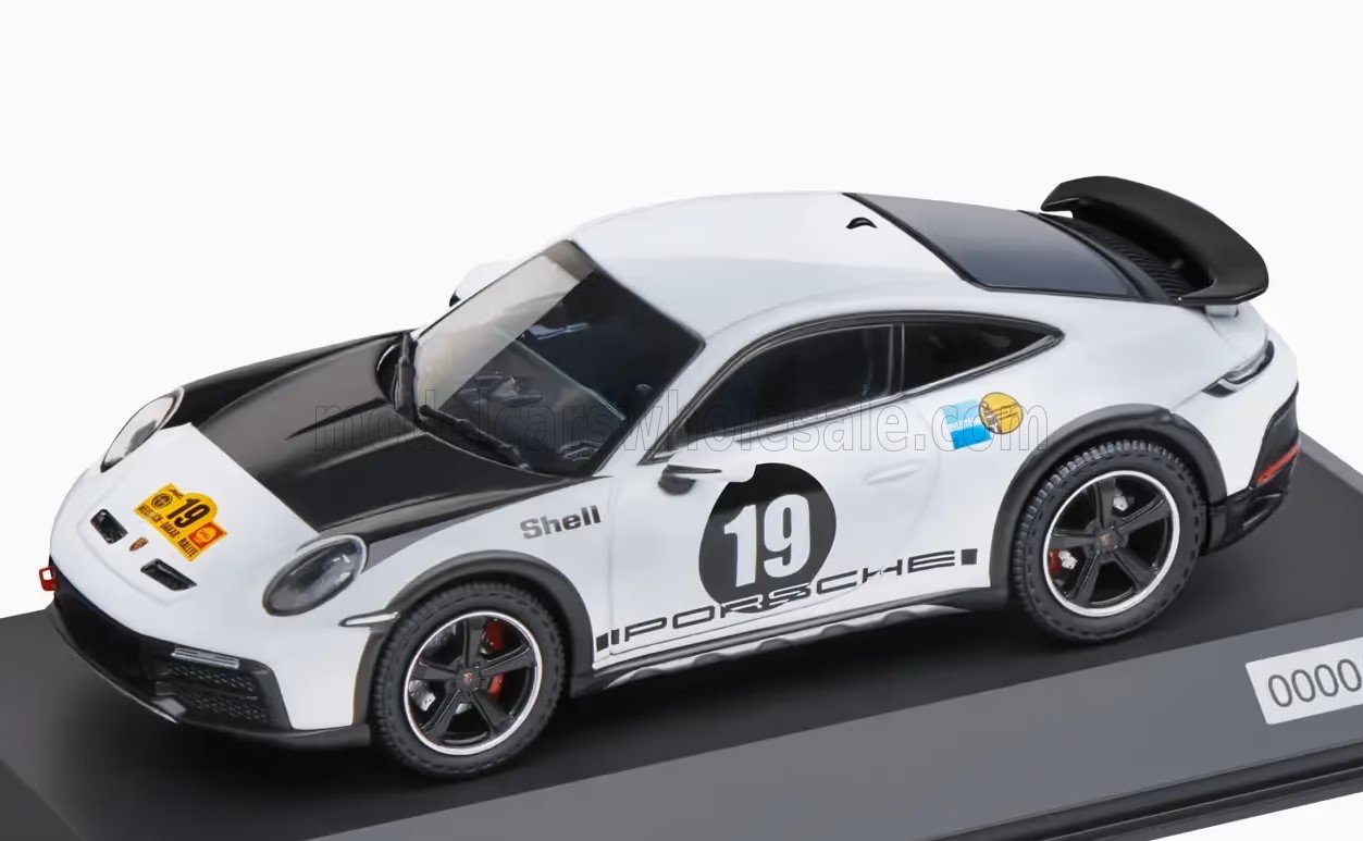 1:43 PORSCHE 911 992 №19 Rally Dakar (livery 1971) Coupe (2023), White Black - WAP0209110R60Y