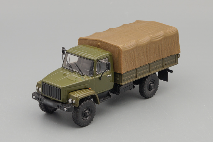 1:43 (Б/У) ГАЗ-3308 'Садко', Грузовики СССР 26, хаки - ALS26-X4