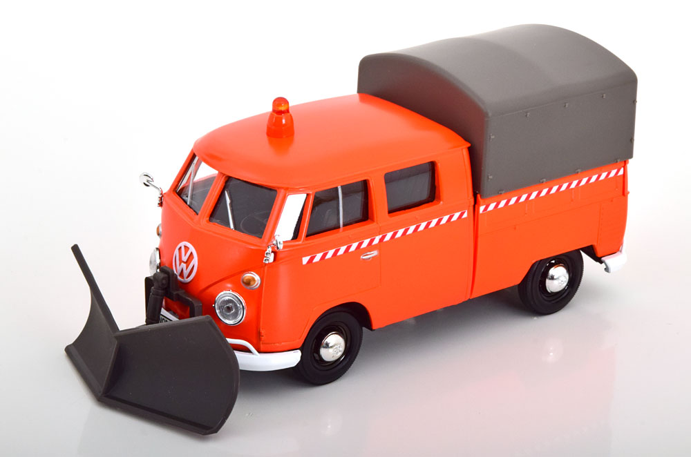 1:24 VOLKSWAGEN T1 Pritsche with snow plow, orange grey - 79593