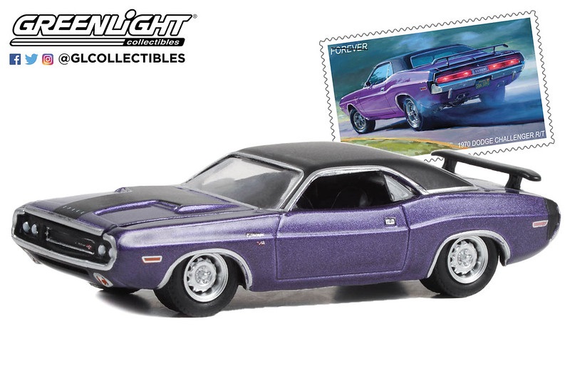 1:64 DODGE Challenger R/T 'United States Postal Service (USPS)' (1970), Violet/Black - 30374