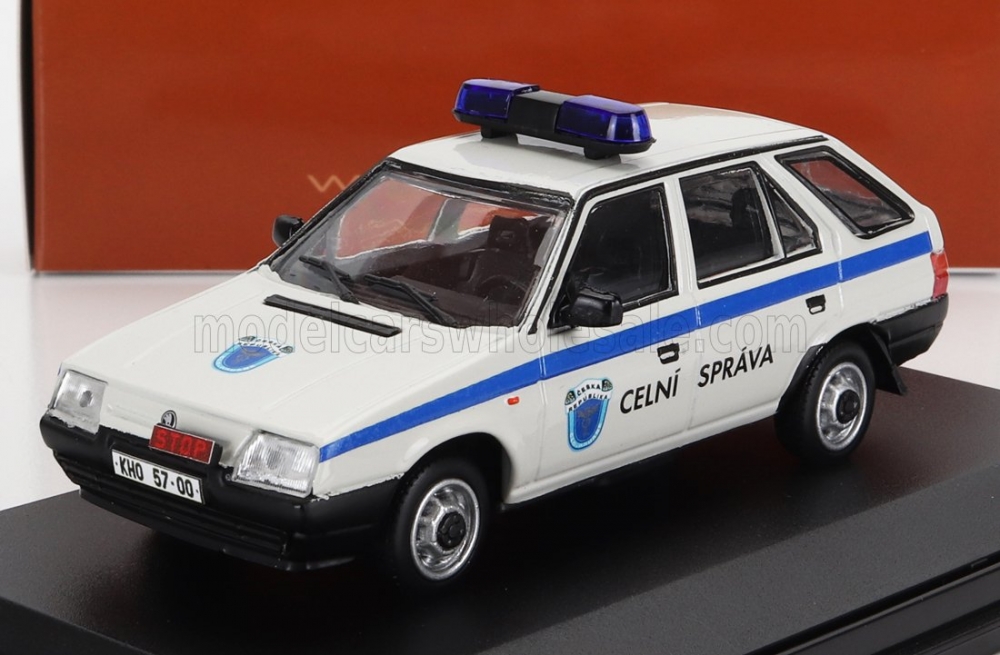 1:43 SKODA Forman Police Celni Sprava Station Wagon (1993), White Blue - 713XN