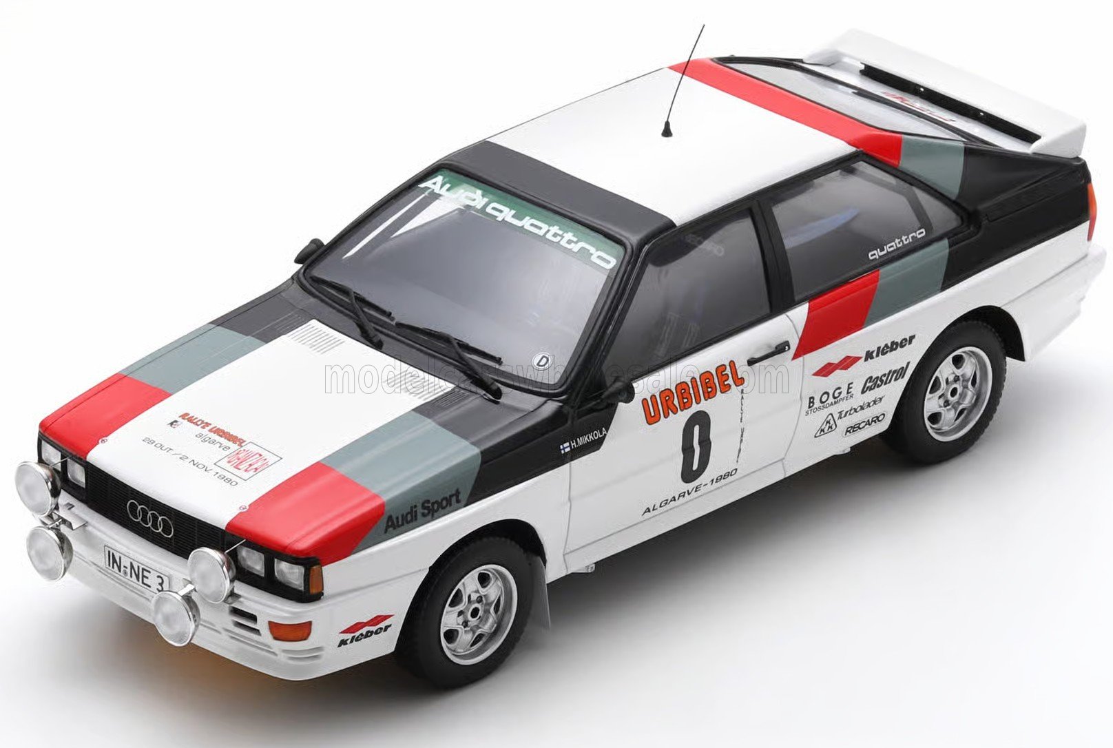 1:18 AUDI QUATTRO (night version) Rally Urbibel Algarve (1980) Hannu Mikkola - Arne Hertz - 18S1042