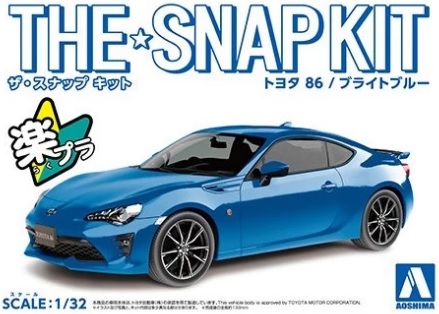1:32 Сборная модель TOYOTA 86 (BRIGHT Blue) - 05754