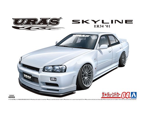 1:24 Сборная модель Nissan Skyline ER34 Uras Type-R 01 - 05534