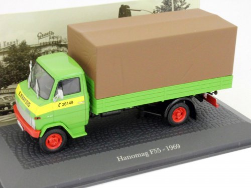 1:43 HANOMAG F55 (бортовой грузовик с тентом) 1969 Green - 7421120