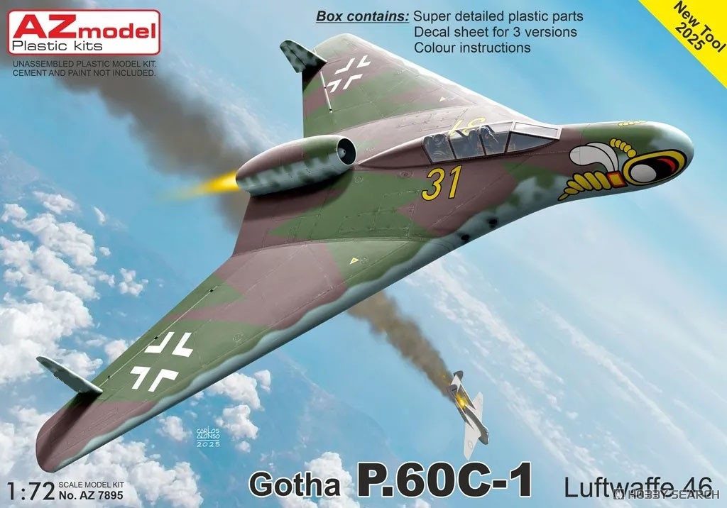 1:72 Сборная модель Gotha P.60C-1 Luftwaffe 46 - AZ7895