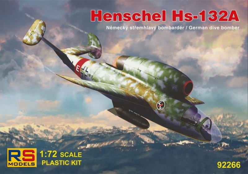 1:72 Сборная модель Henschel Hs-132A - 92266