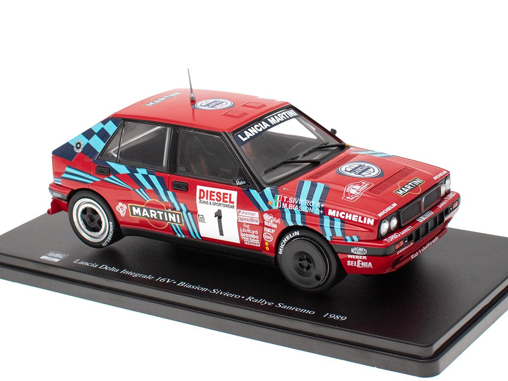 1:24 LANCIA Delta Integrale 16V №1 Rallye Sanremo 1989 Biasion / Siviero, red - AAWRC005