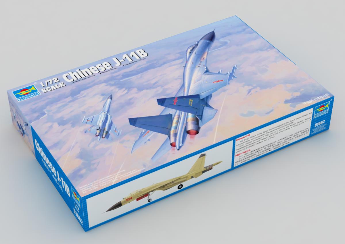 1:72 Сборная модель Китайский истребитель Shenyang J-11B - 01662-X1