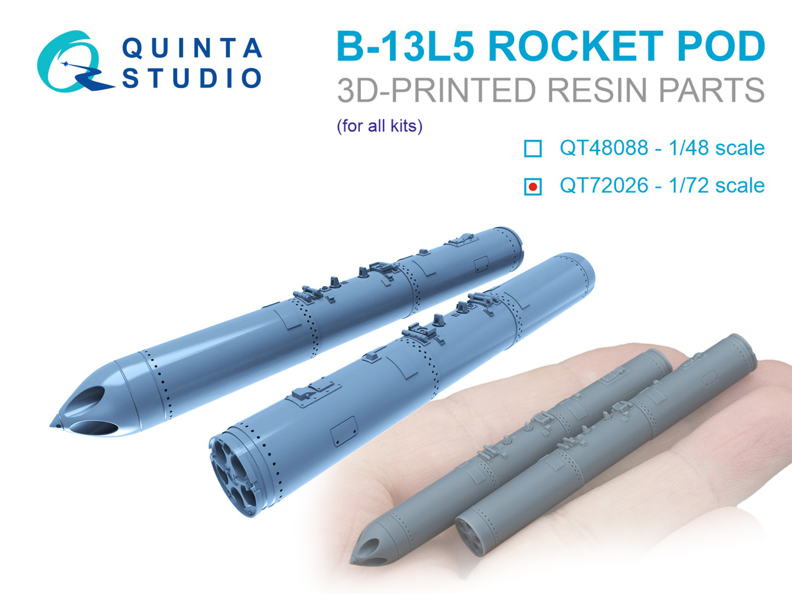 1:72 Блоки неуправляемых ракет Б-13Л5, 2 шт. (для всех моделей) - QT72026