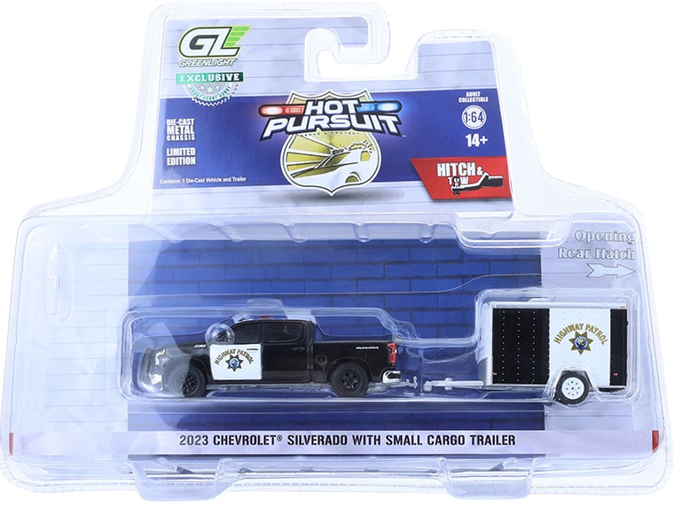1:64 CHEVROLET Silverado пикап 'California Highway Patrol' с грузовым прицепом (2023) - 32315C