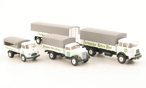 1:87 Набор OPEL Blitz, HANOMAG Kurier, KRUPP 806 Dortmunder Actien-Bier, white - WIK099074