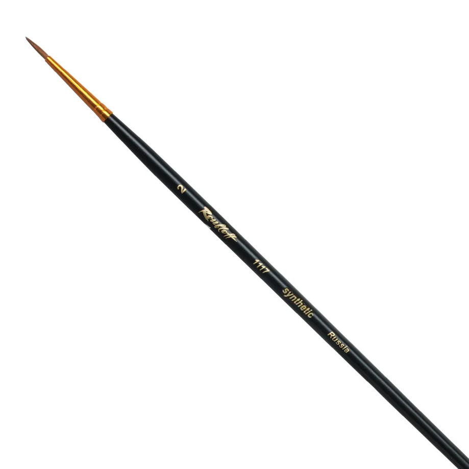 Кисть серии 1310 №2 рыжая жесткая синтетика круглая укороченная (ЖС1-02,00Ж) - R6805