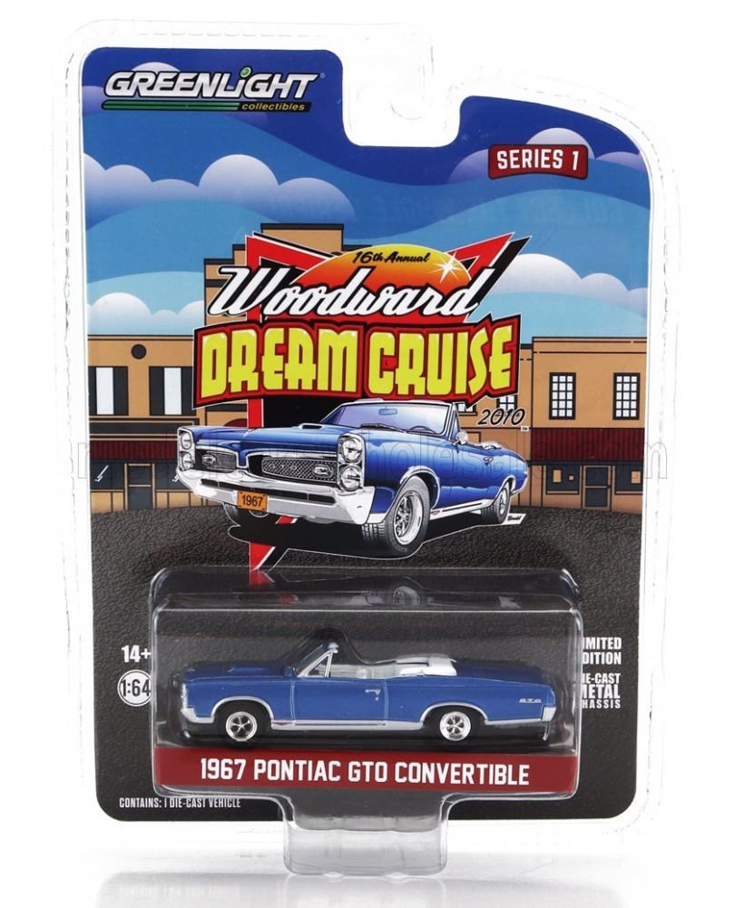 1:64 PONTIAC GTO CABRIOLET OPEN (1967), BLUE MET - 37280A