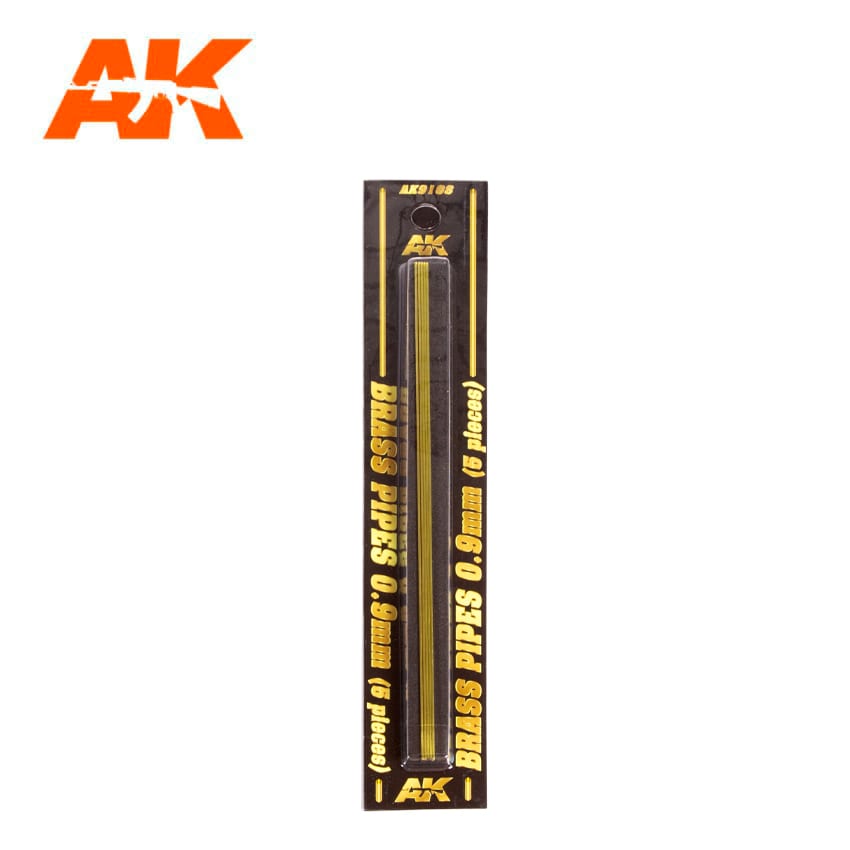 BRASS PIPES 0,9mm, 5 units - AK9108
