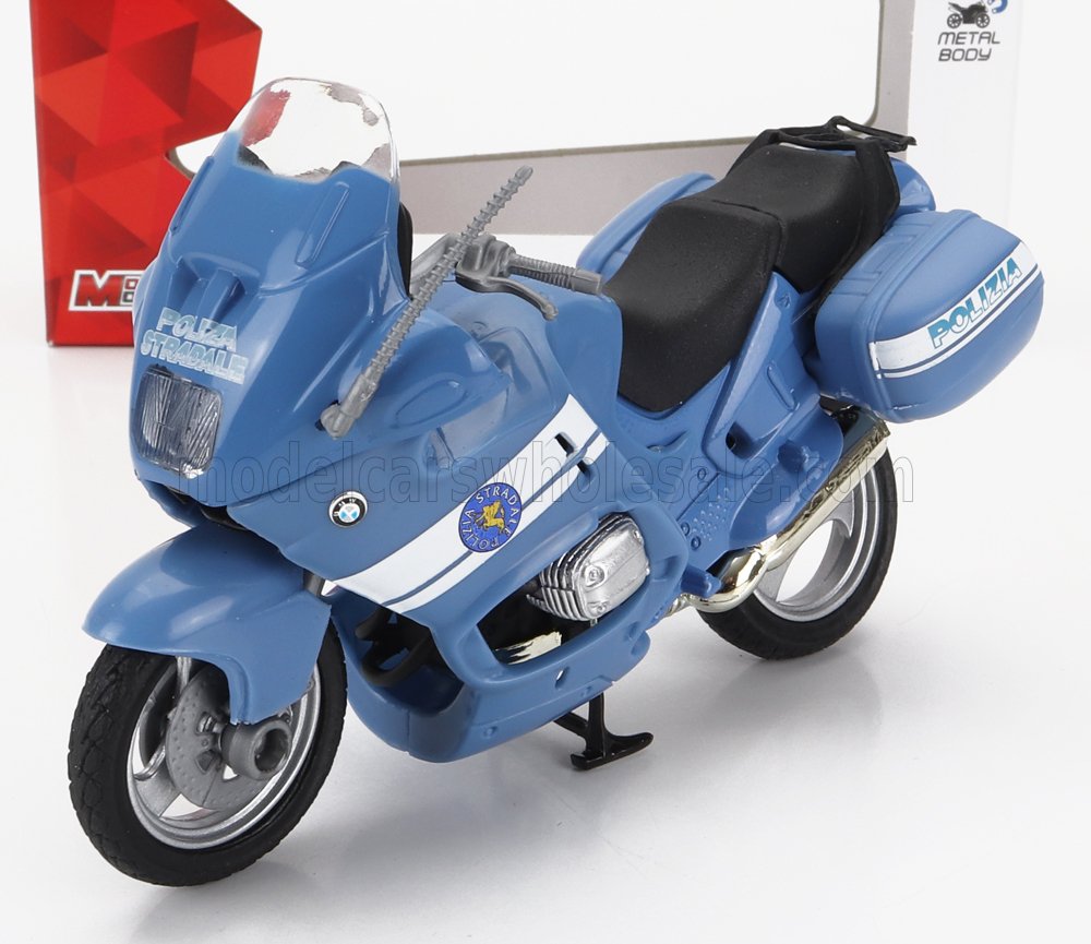 1:18 BMW R1200rt Polizia 2001, Light Blue White - MM55006
