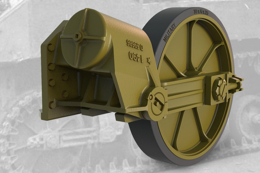 1:35 Набор дополнений ленивец с шиной, для легкого танка США M5A1 (ПОЗДНИЙ) / M8 HMC (ПОЗДНИЙ) - 35011