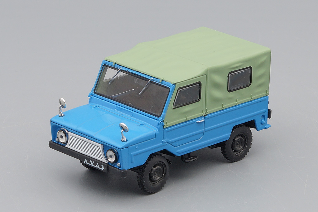 1:43 ЛУАЗ 969А Волынь, Автолегенды СССР 70, голубой / зеленый - AL070-X15