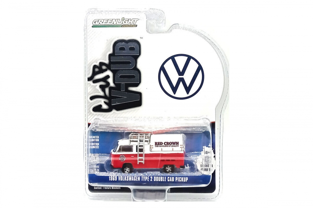 1:64 VOLKSWAGEN T2 Double Cab Pickup 'Red Crown Gasoline' (1969) - 36050A