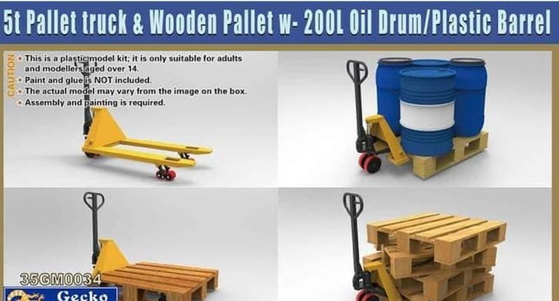 1:35 Сборная модель 5t Pallet truck & Wooden Pallet - 35GM0034
