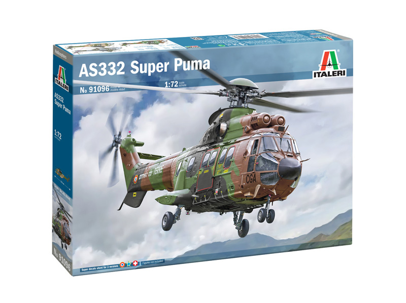 1:72 Сборная модель EUROCOPTER As332 Super Puma Military Helicopter (1978) - 91096ИТ