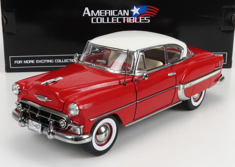 1:18 CHEVROLET BEL AIR COUPE (1953), RED WHITE - 1607