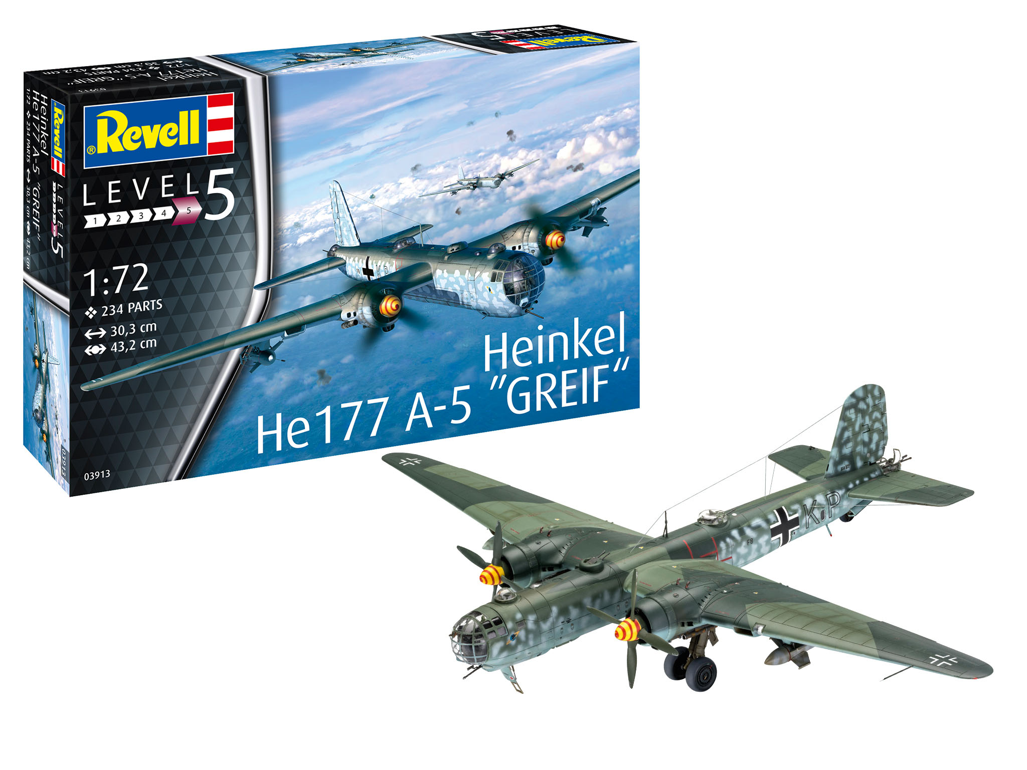 1:72 Сборная модель Heinkel He-177A-5 Greif - 03913