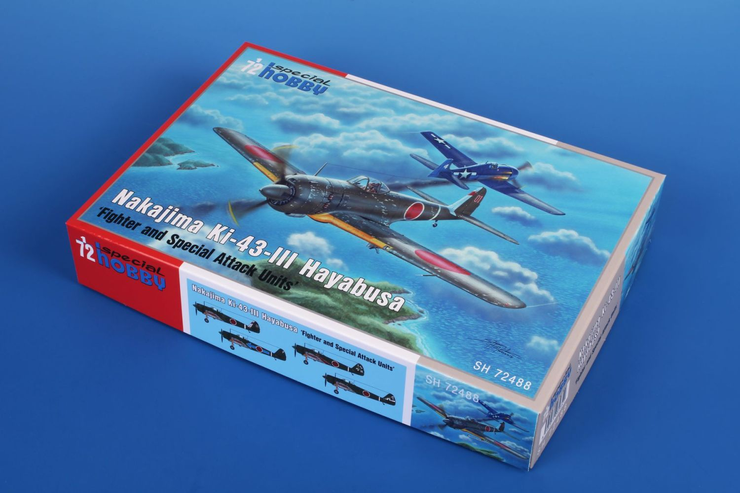 1:72 Сборная модель Nakajima Ki-43-III Hayabusa 'Fighter And Special Attack Units' - SH72488
