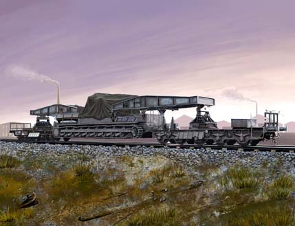 1:72 Сборная модель German Rail Transporter for Karl-Geraet - 82906